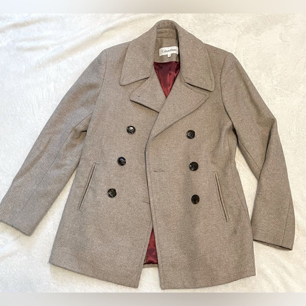 Calvin Klein Wool Pea Coat Jacket 4